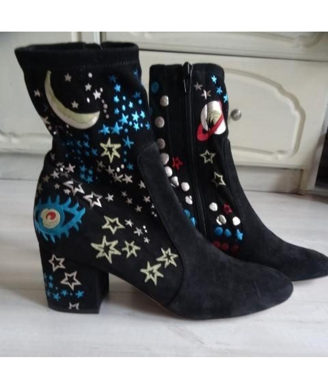 VALENTINO Черные текстильные ботильоны, фото 4