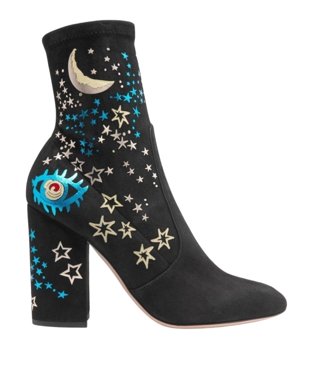 VALENTINO Черные текстильные ботильоны, фото 1