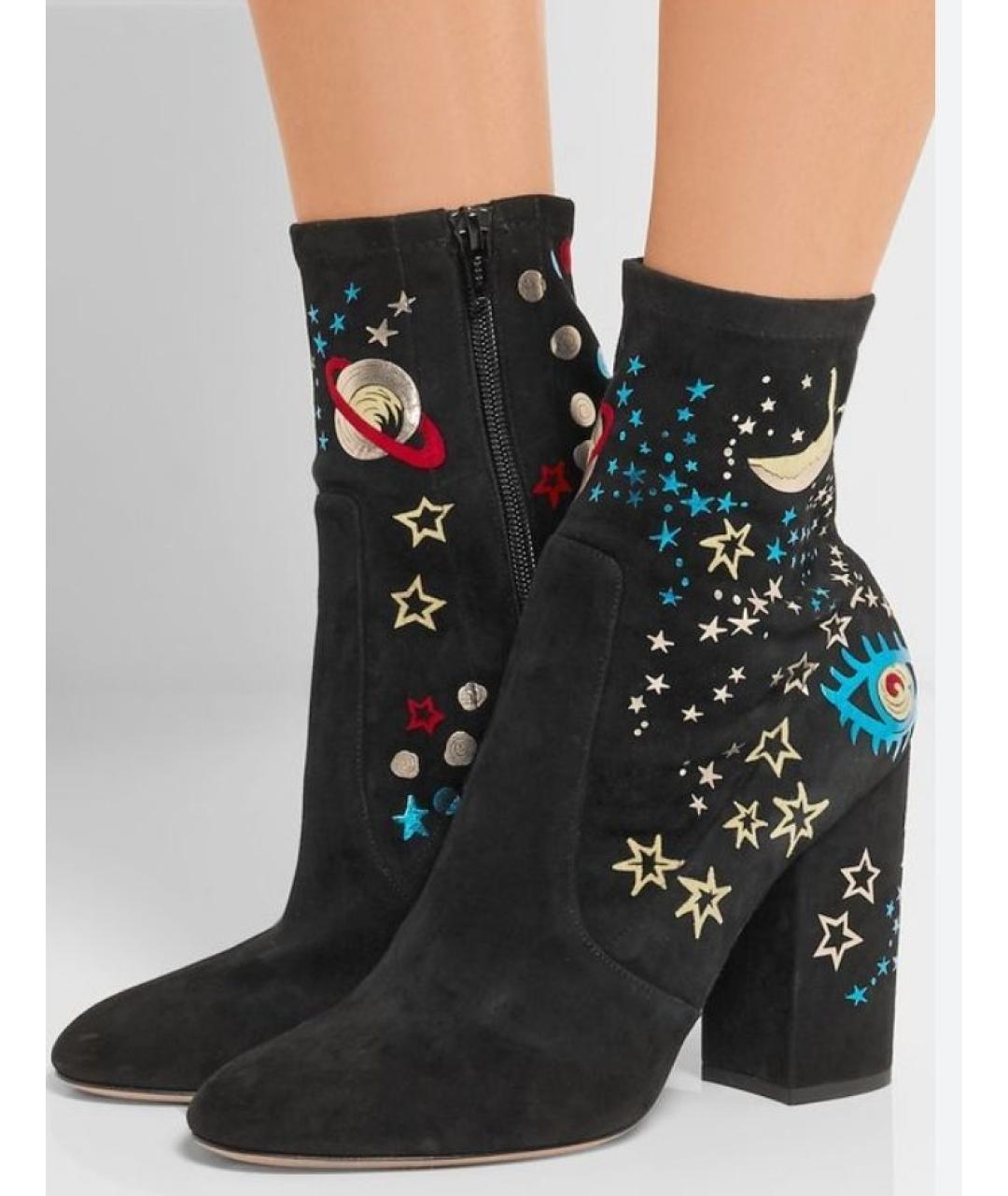 VALENTINO Черные текстильные ботильоны, фото 3