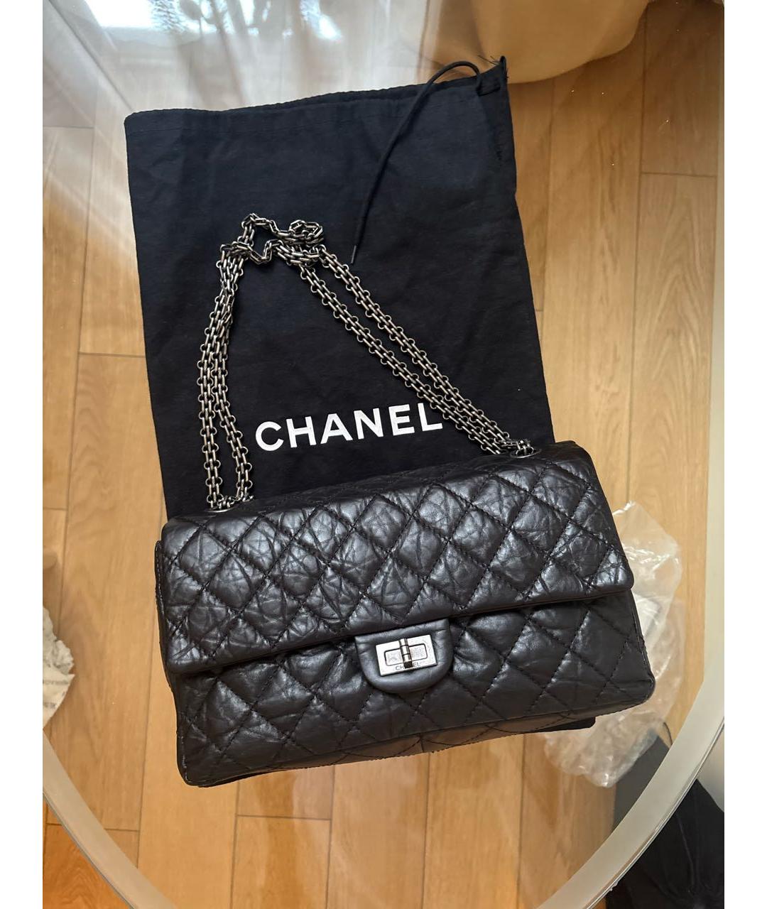 CHANEL Черная кожаная сумка через плечо, фото 5