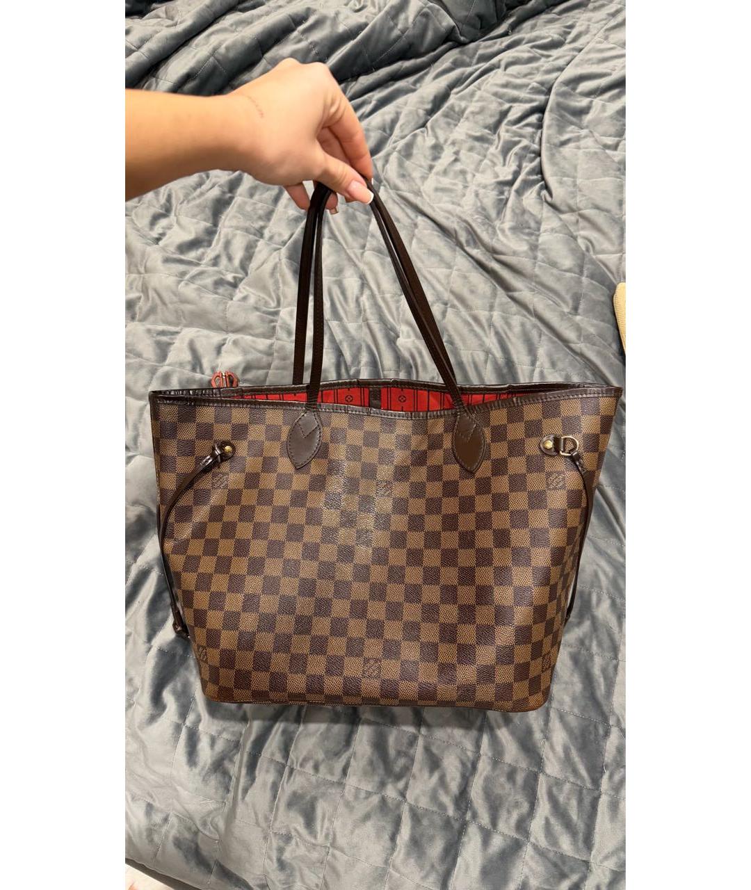 LOUIS VUITTON Коричневая сумка тоут, фото 9