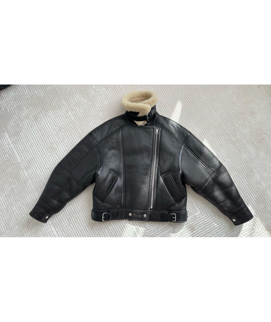 ACNE STUDIOS Черная кожаная дубленка, фото 6