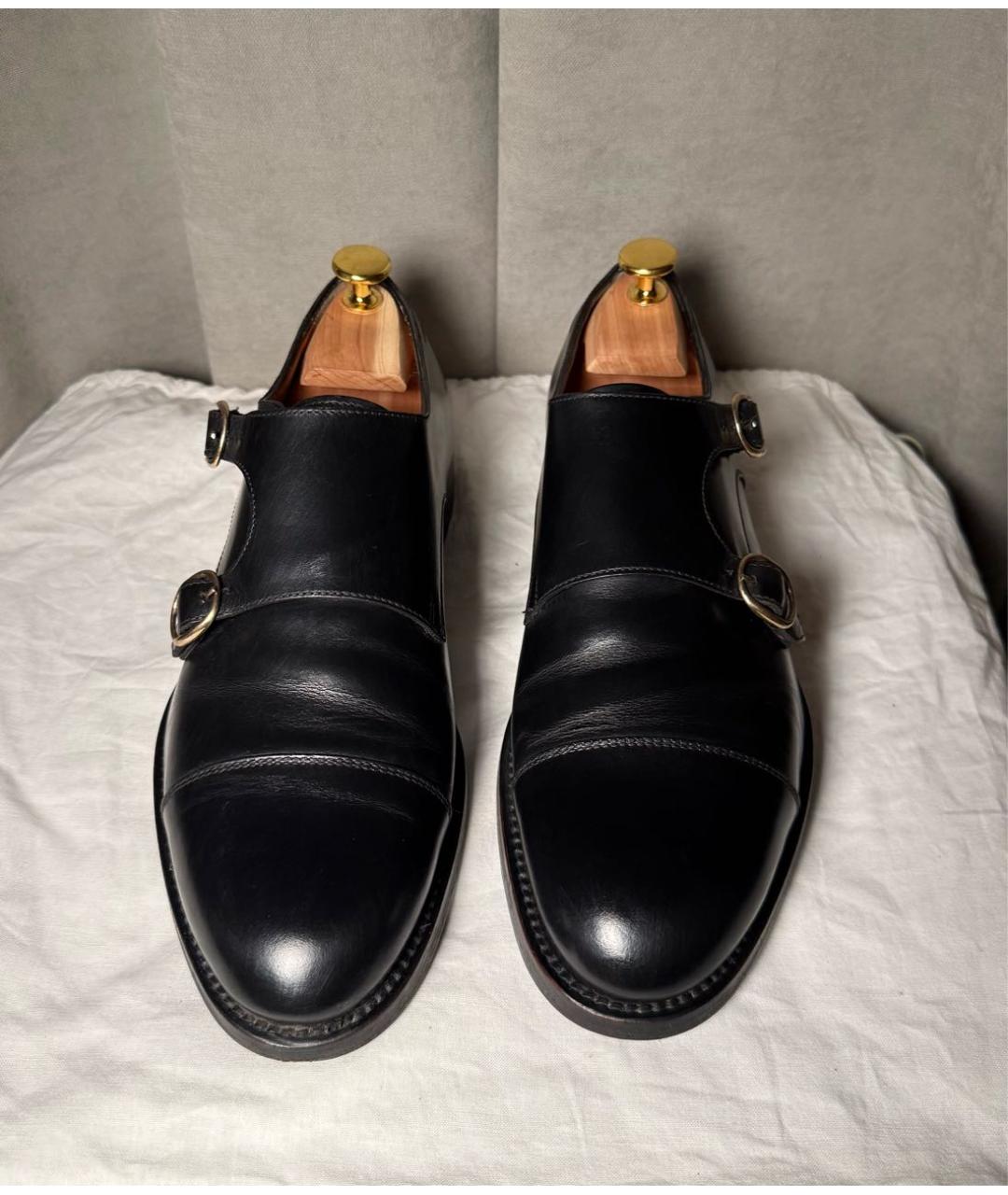 SANTONI Черные кожаные низкие ботинки, фото 3