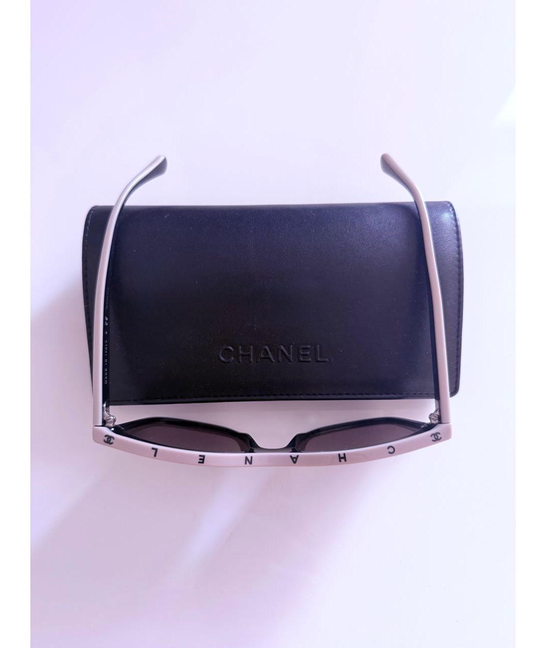 CHANEL Черные пластиковые солнцезащитные очки, фото 4