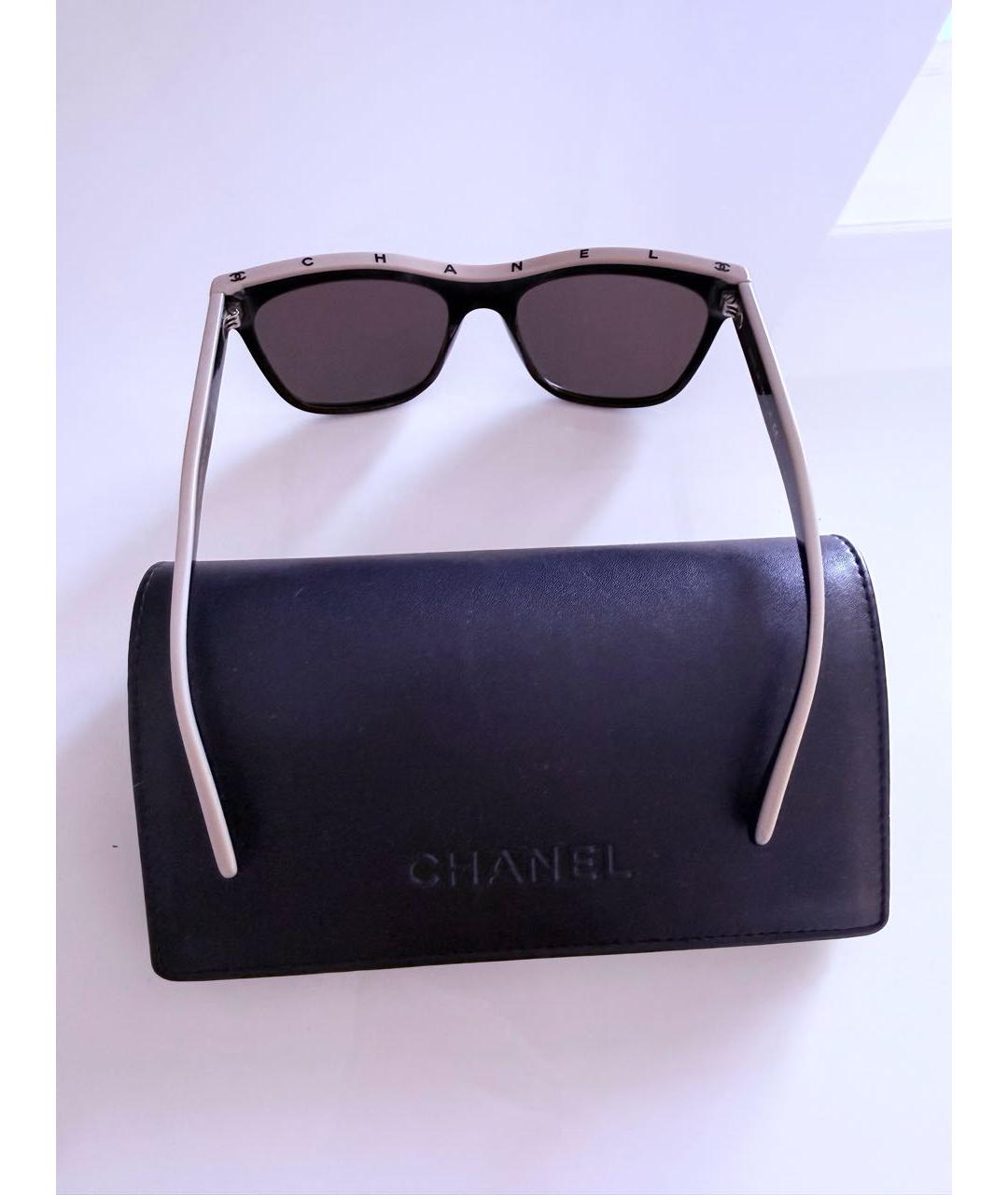 CHANEL Черные пластиковые солнцезащитные очки, фото 3