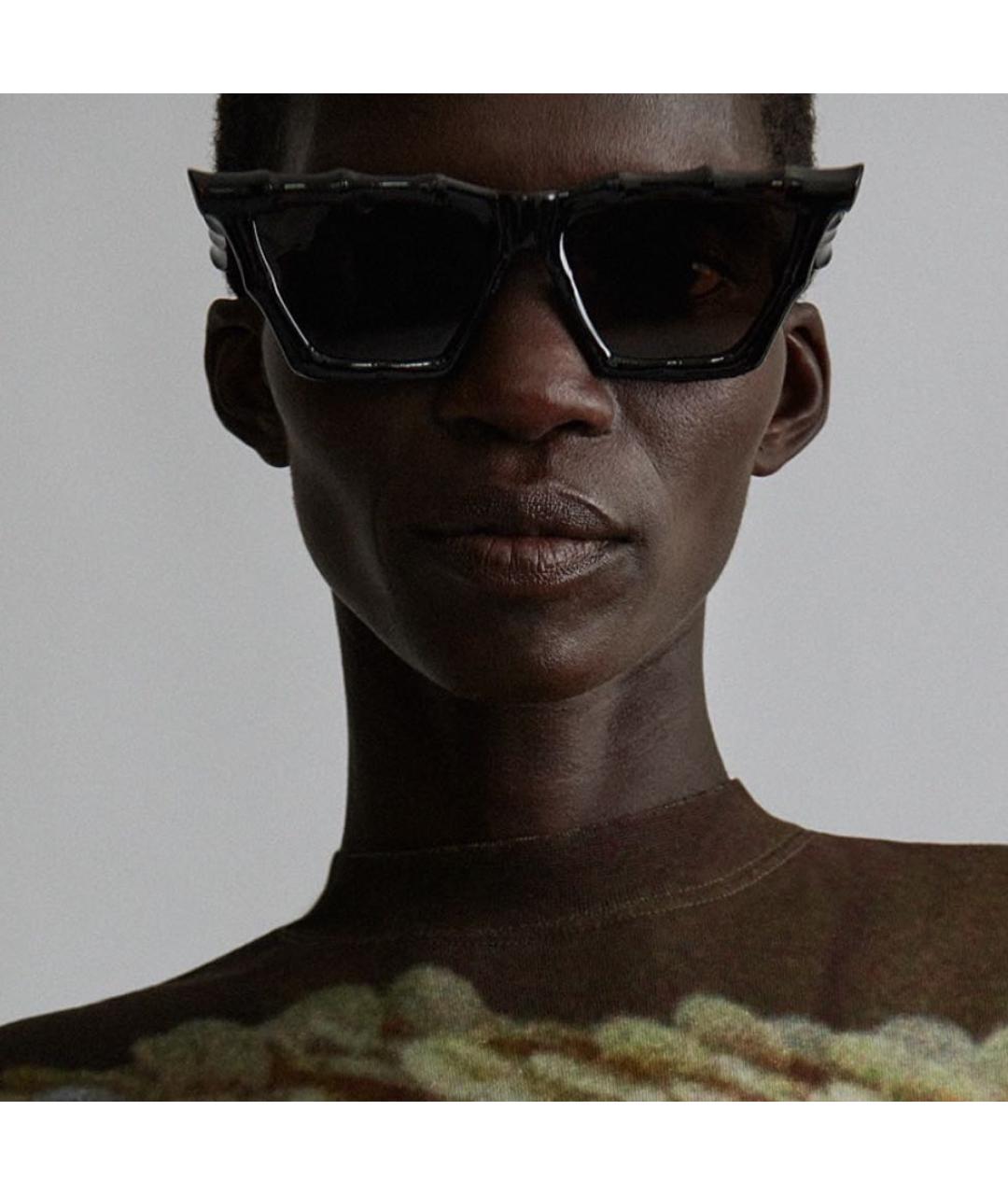 PHOEBE PHILO Хаки пластиковые солнцезащитные очки, фото 6