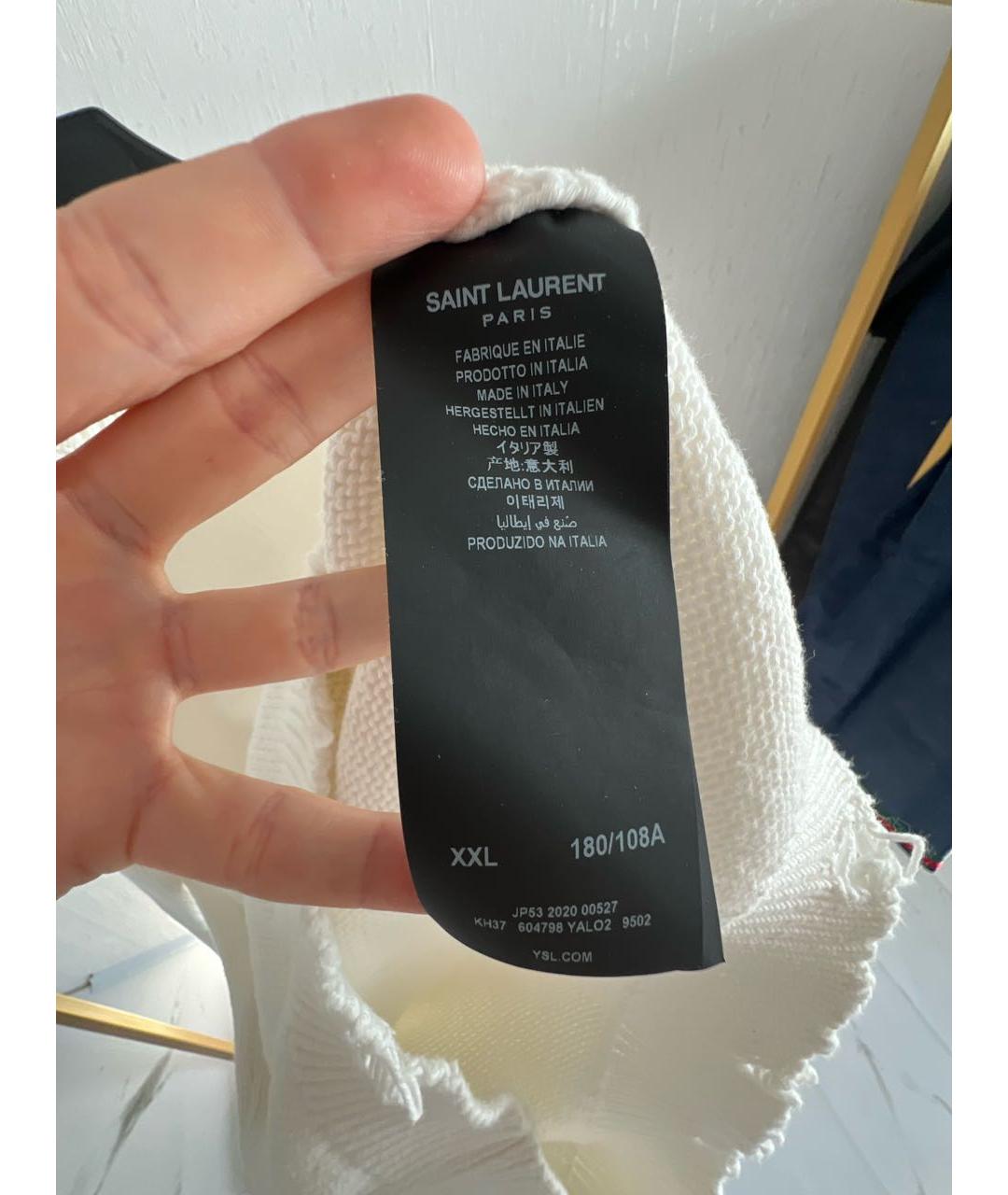 SAINT LAURENT Белый джемпер / свитер, фото 5