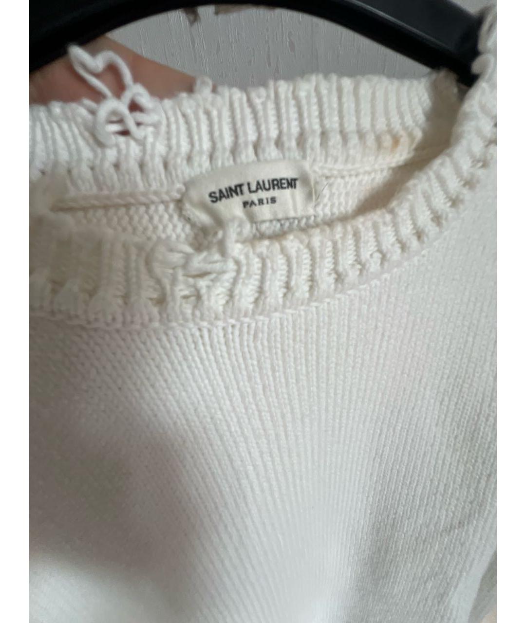 SAINT LAURENT Белый джемпер / свитер, фото 3