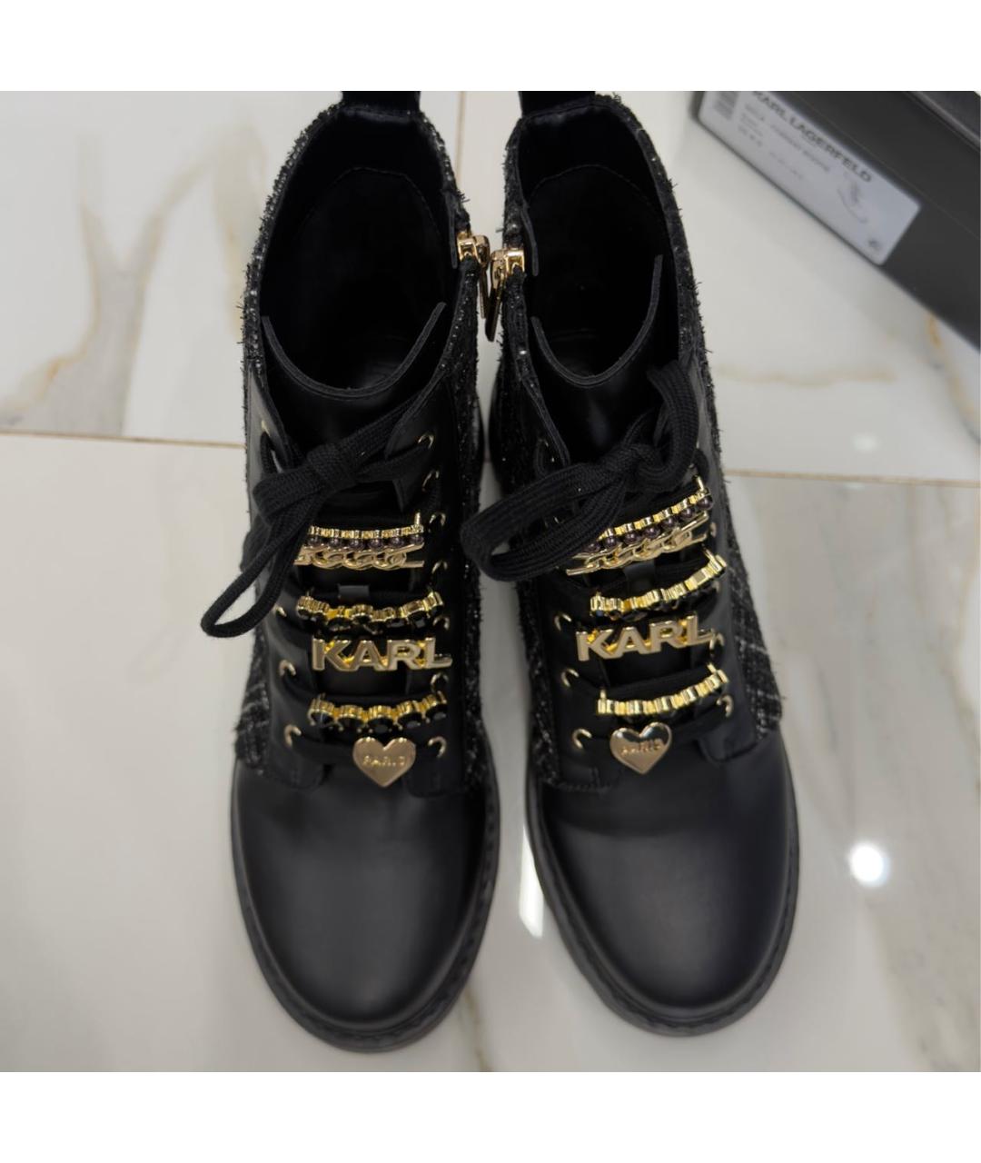 KARL LAGERFELD Черные ботинки, фото 5