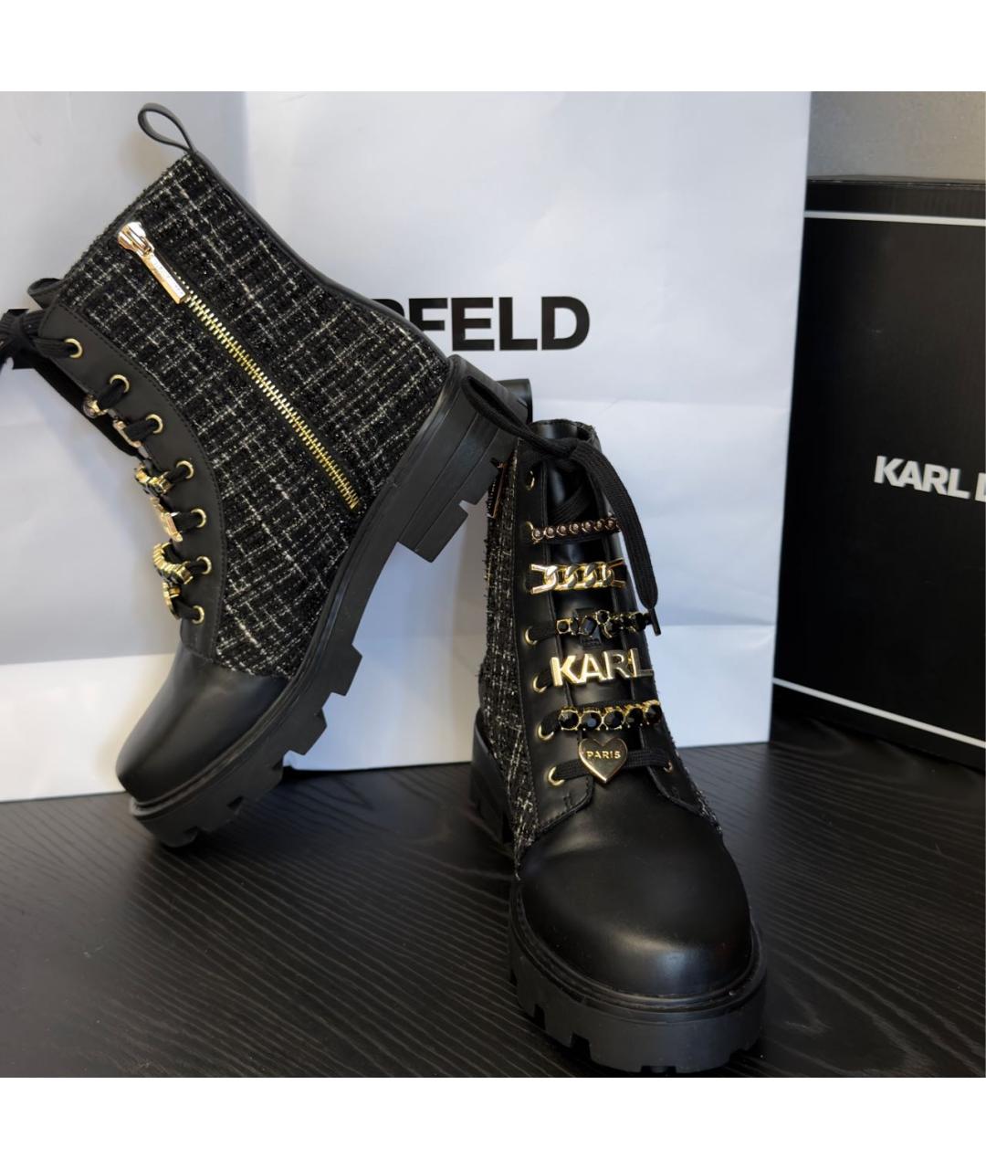 KARL LAGERFELD Черные ботинки, фото 3