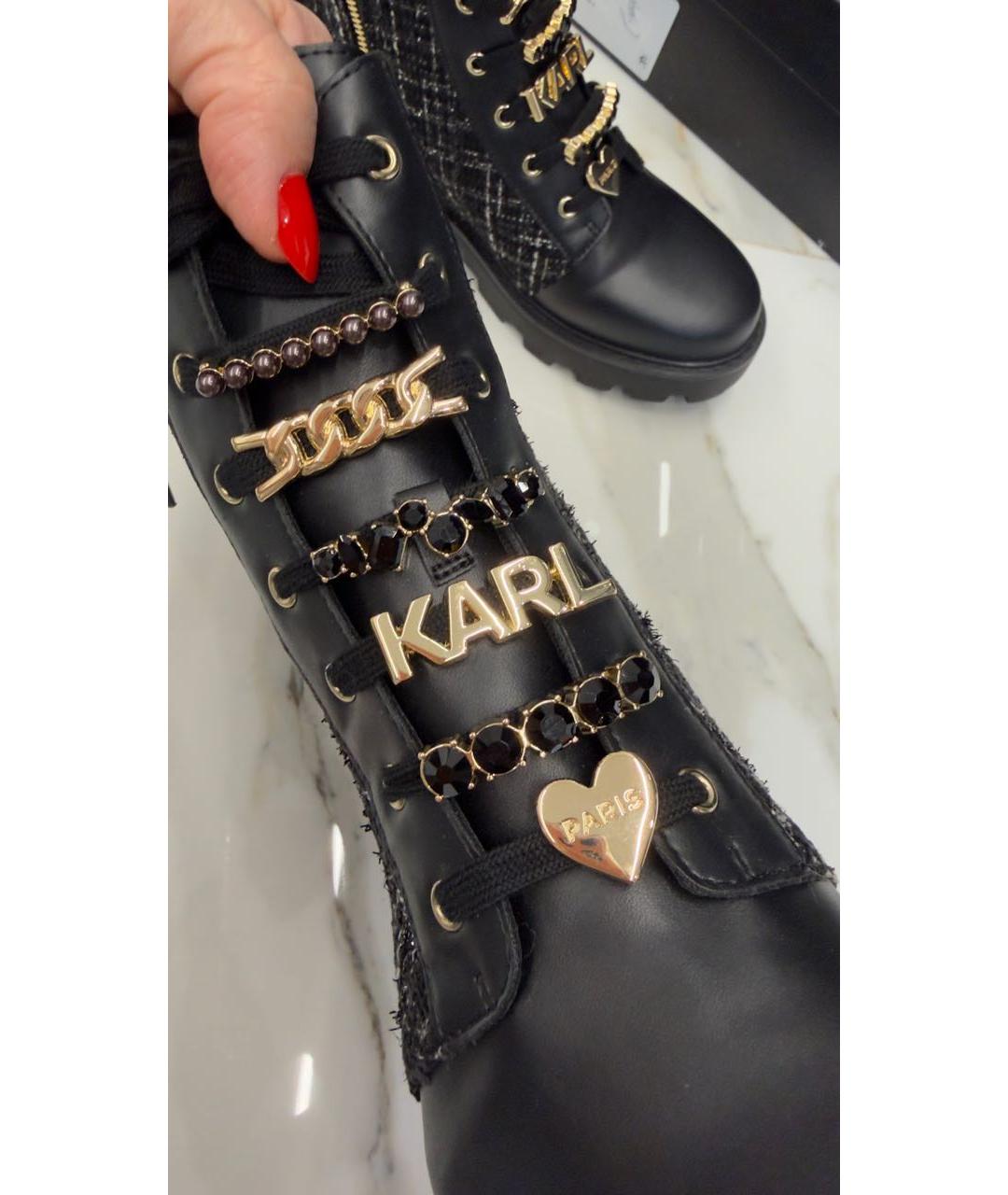 KARL LAGERFELD Черные ботинки, фото 7