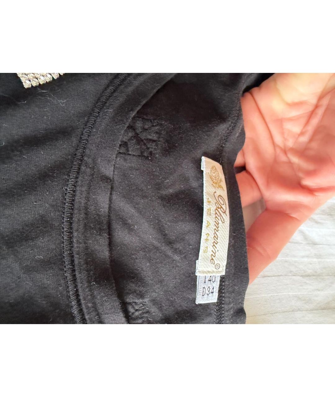 BLUMARINE Черная хлопковая майка, фото 8