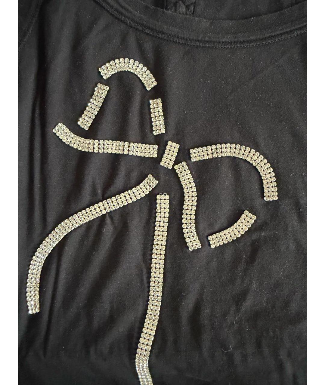 BLUMARINE Черная хлопковая майка, фото 4