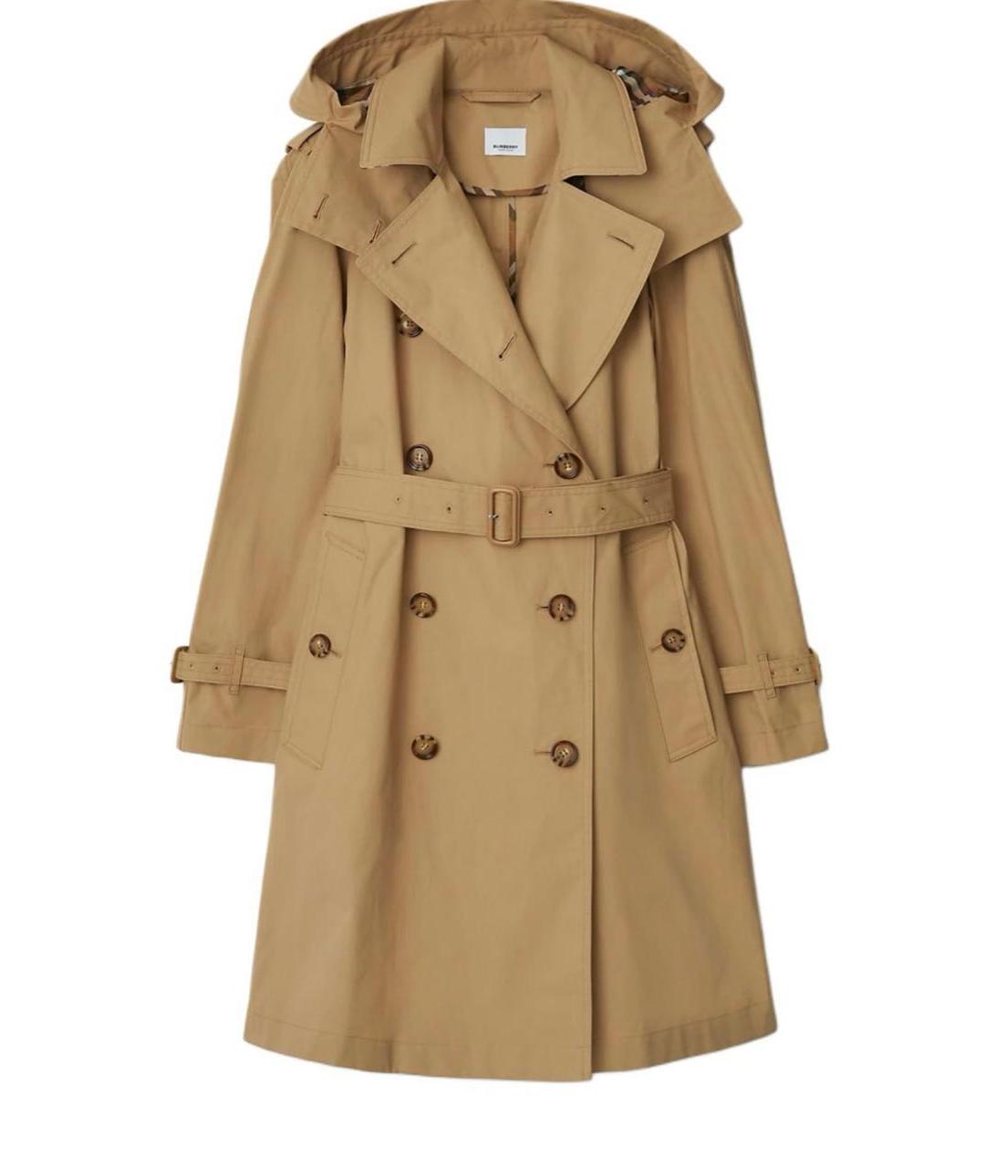 BURBERRY Бежевый хлопковый тренч/плащ, фото 7