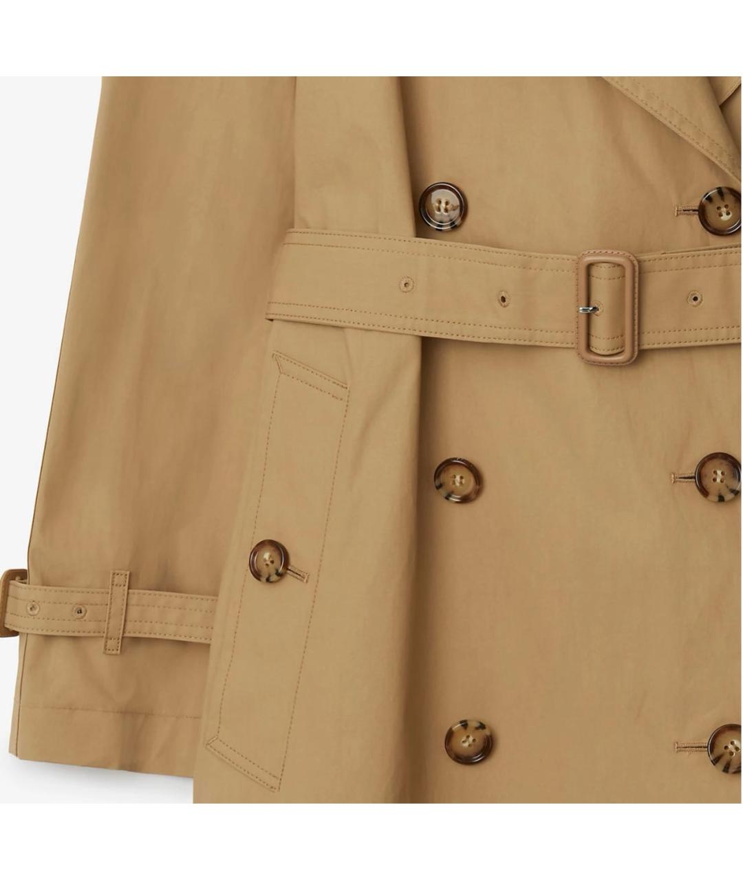 BURBERRY Бежевый хлопковый тренч/плащ, фото 4