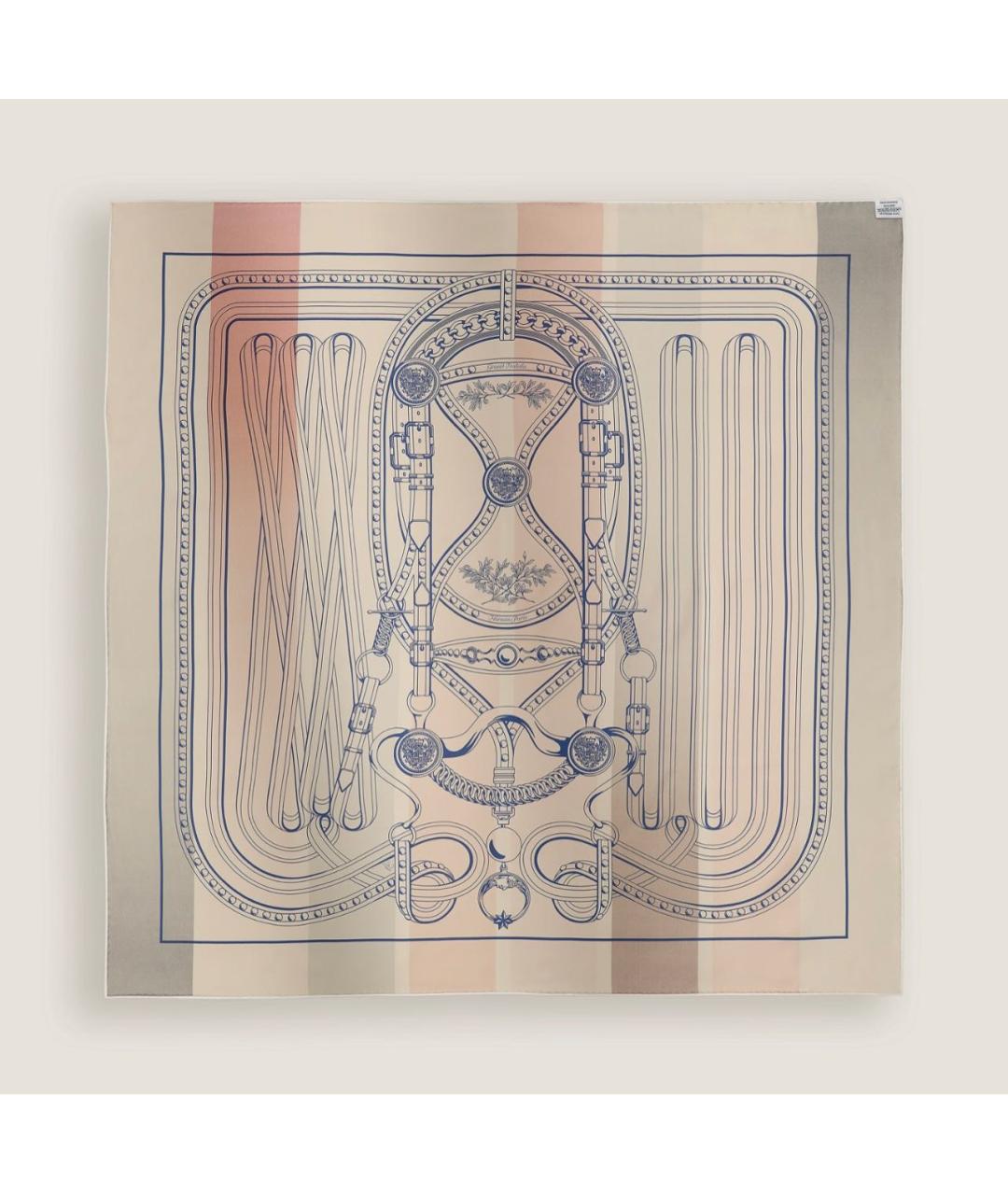 HERMES Мульти шелковый платок, фото 2