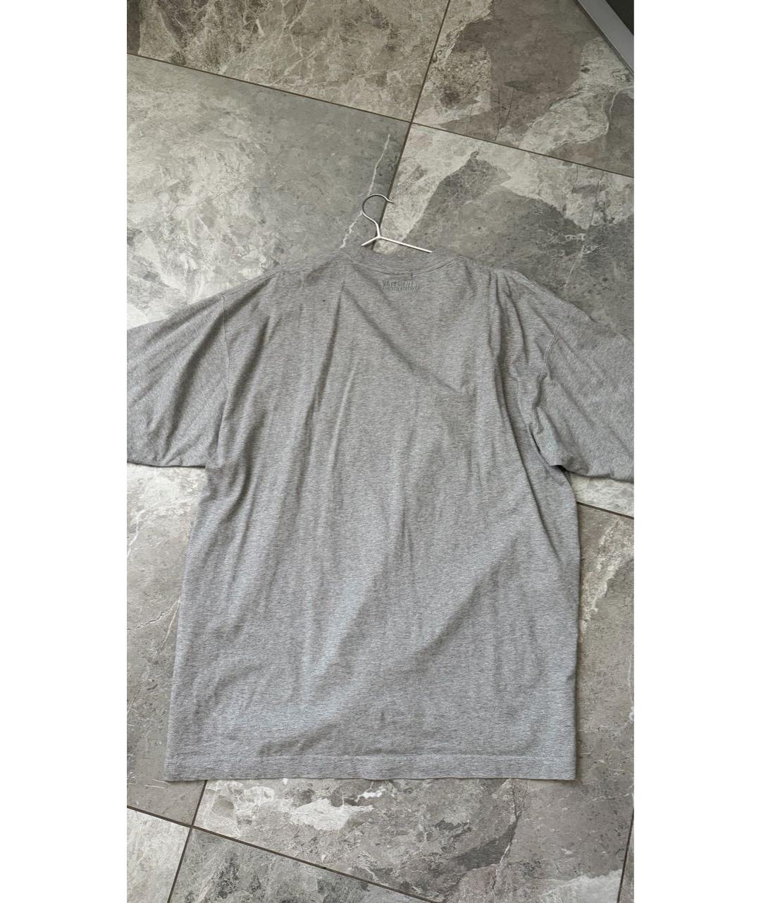 VETEMENTS Серая хлопковая футболка, фото 2