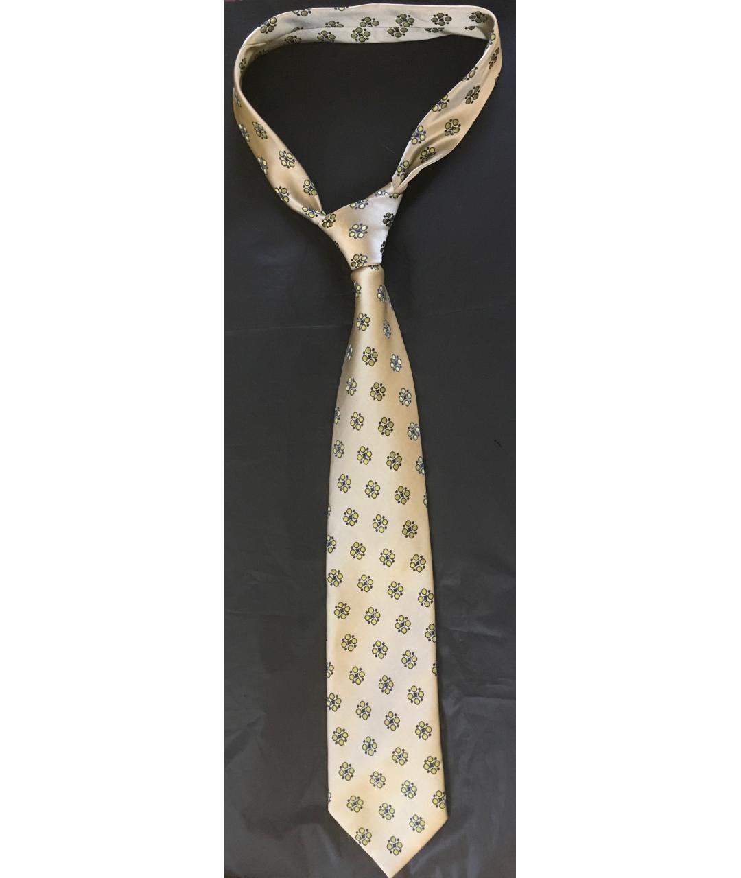 KARL LAGERFELD Золотой шелковый галстук, фото 7