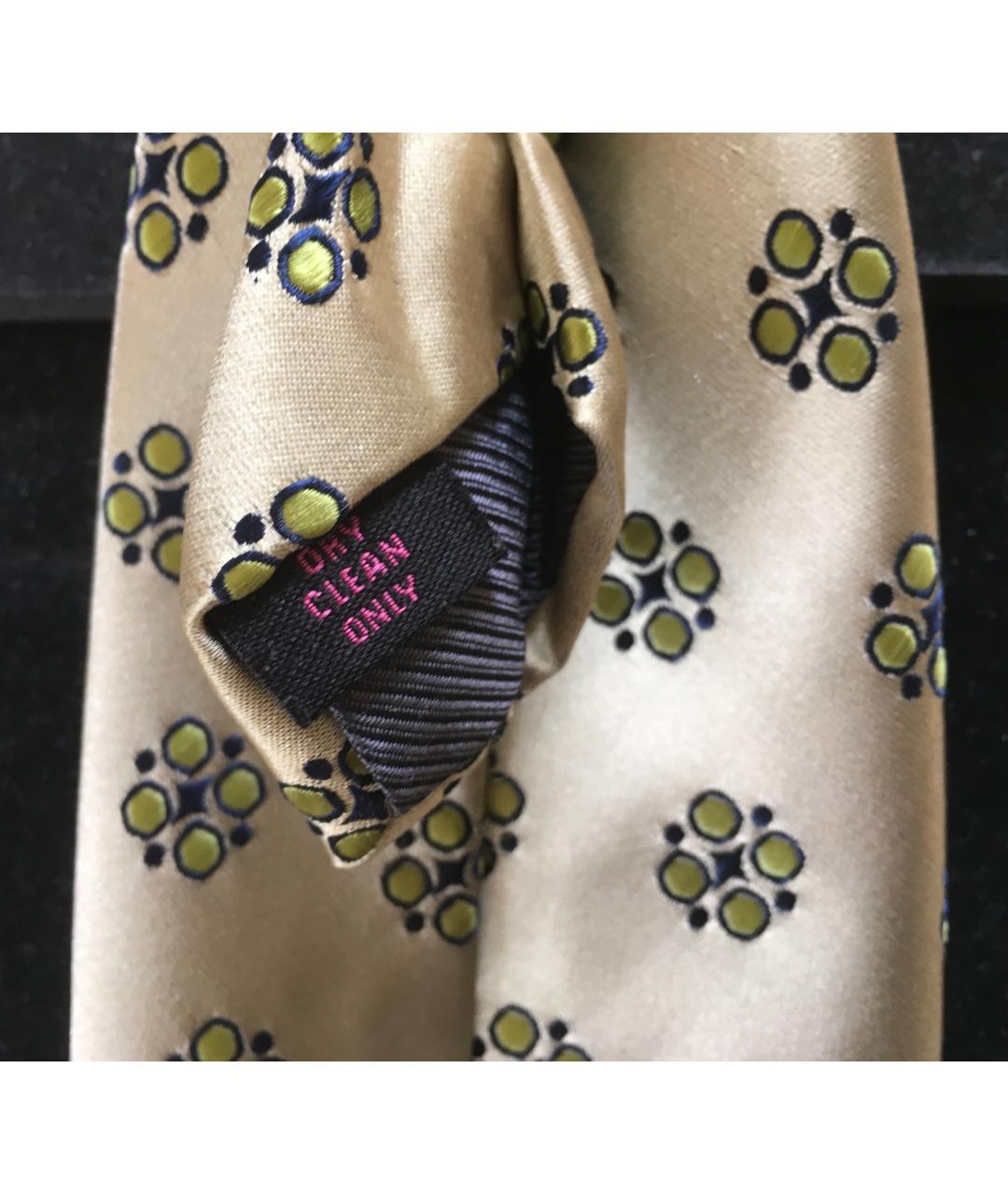 KARL LAGERFELD Золотой шелковый галстук, фото 5