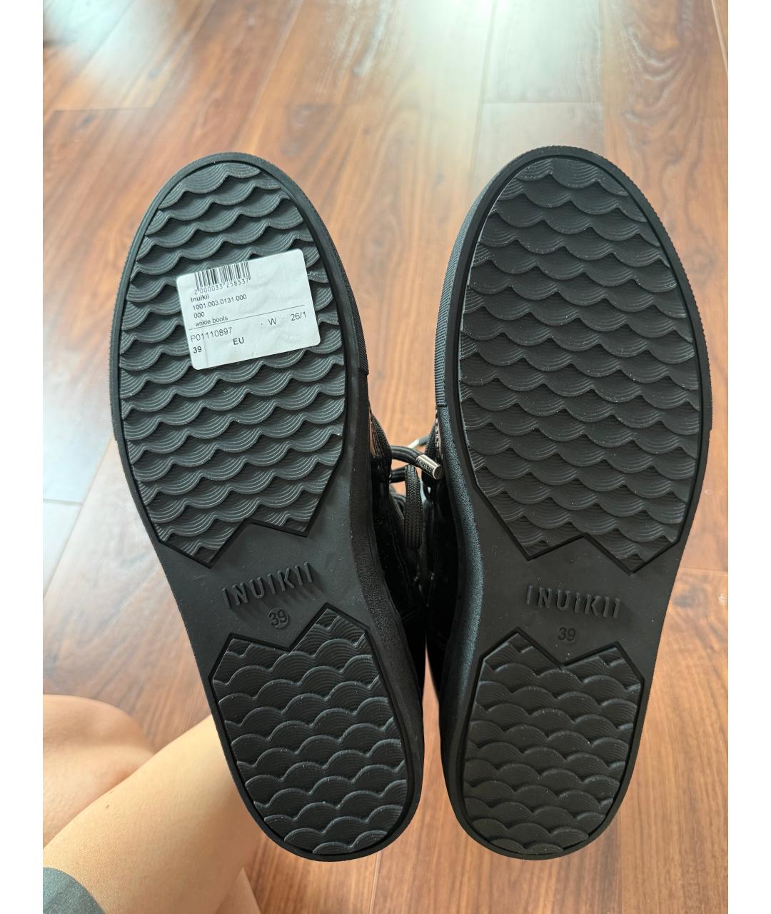 INUIKII Черные кожаные ботинки, фото 5