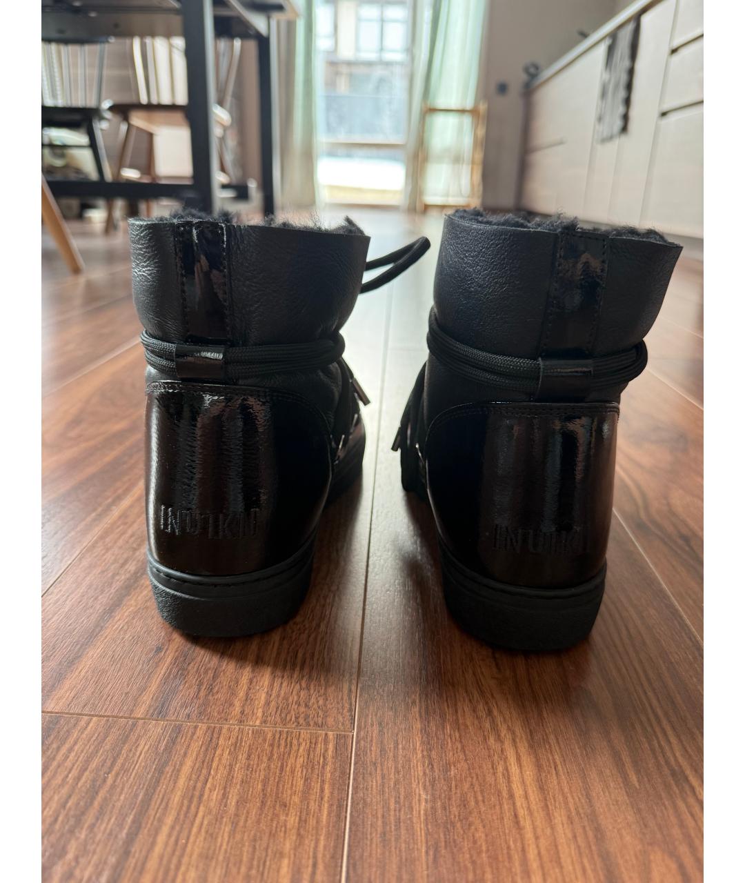 INUIKII Черные кожаные ботинки, фото 4