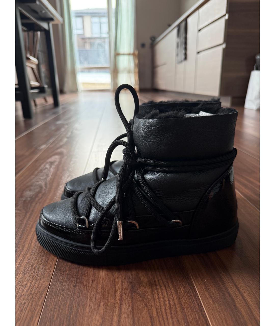 INUIKII Черные кожаные ботинки, фото 6