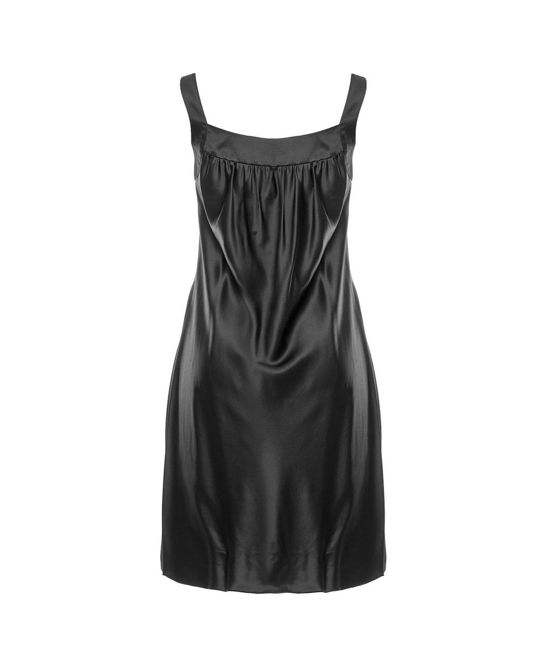 DOLCE&GABBANA Черное шелковое коктейльное платье, фото 2