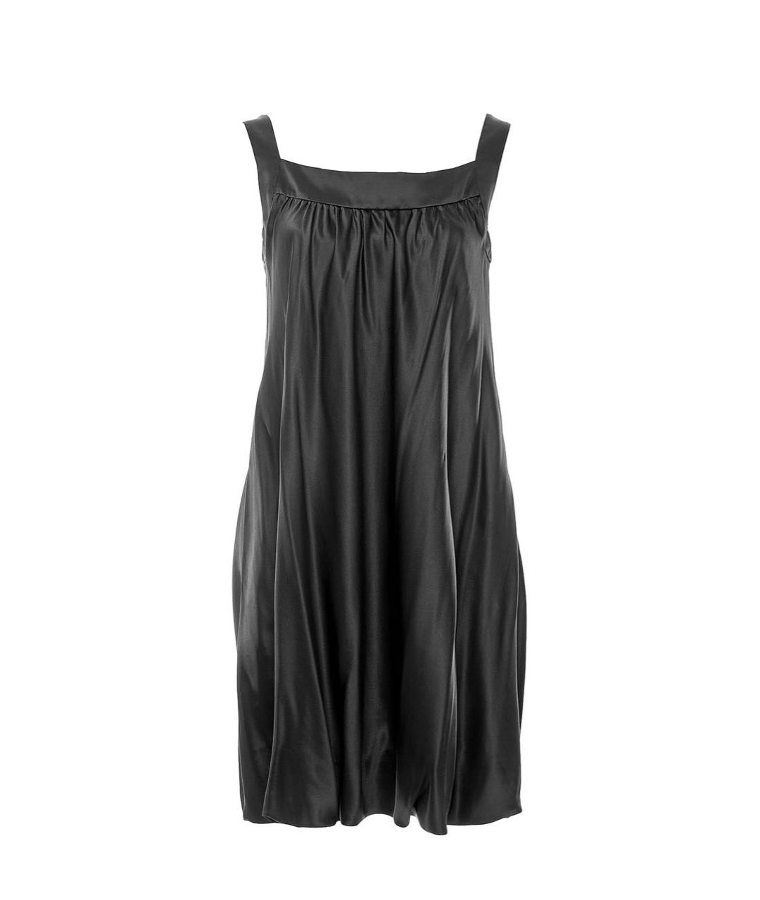 DOLCE&GABBANA Черное шелковое коктейльное платье, фото 1