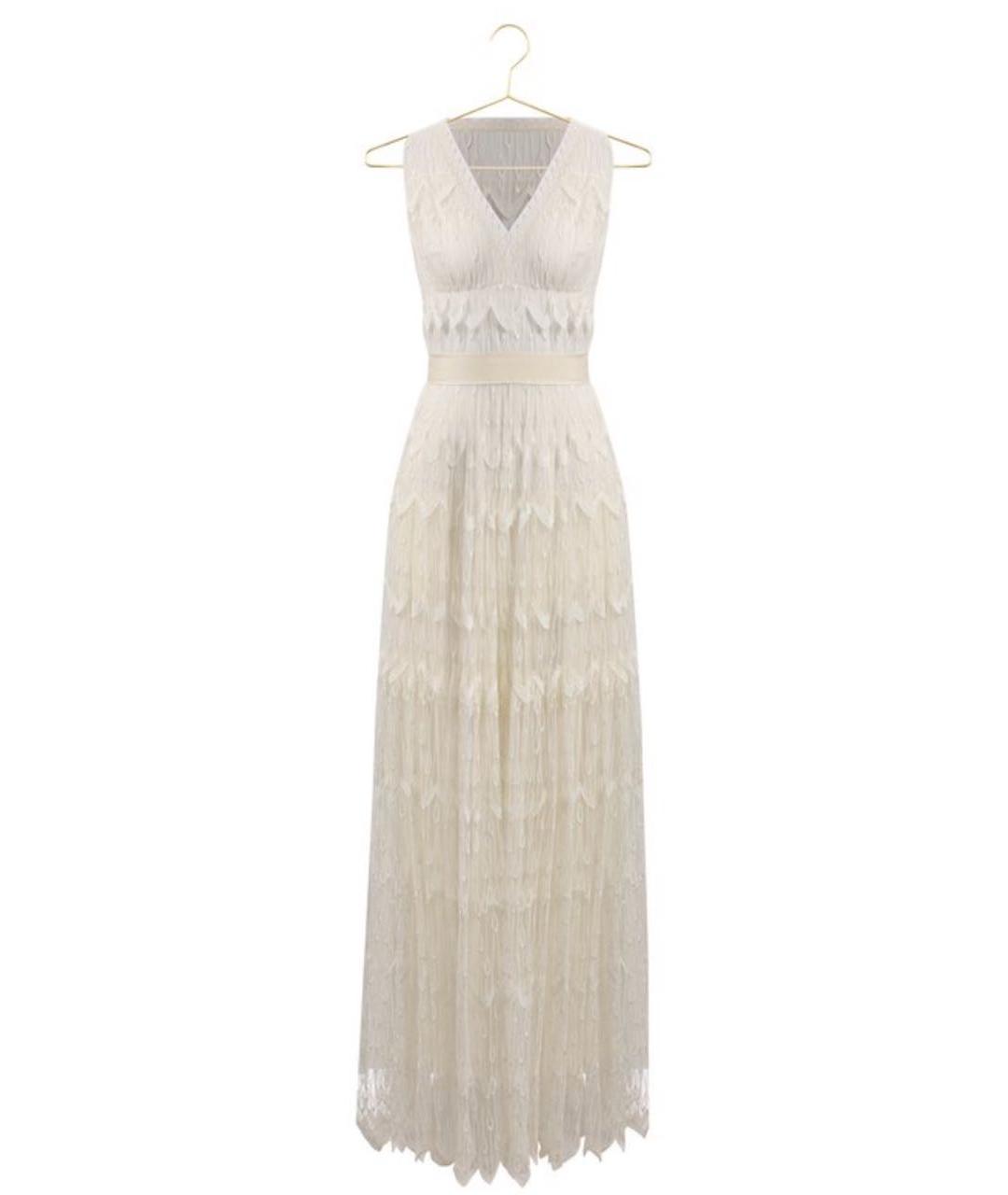 NINA RICCI Белое кружевное вечернее платье, фото 6