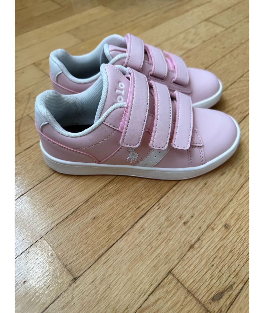 POLO RALPH LAUREN Розовые кеды из искусственной кожи, фото 6