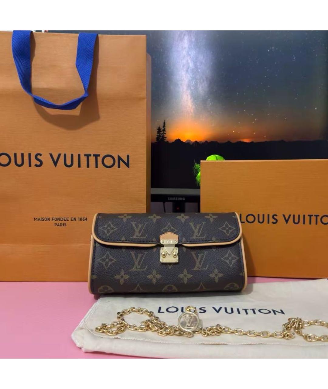 LOUIS VUITTON Коричневая сумка через плечо, фото 4