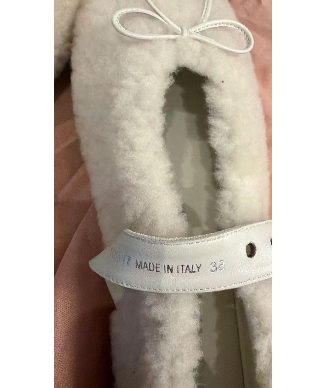 MIU MIU Бежевые балетки, фото 5