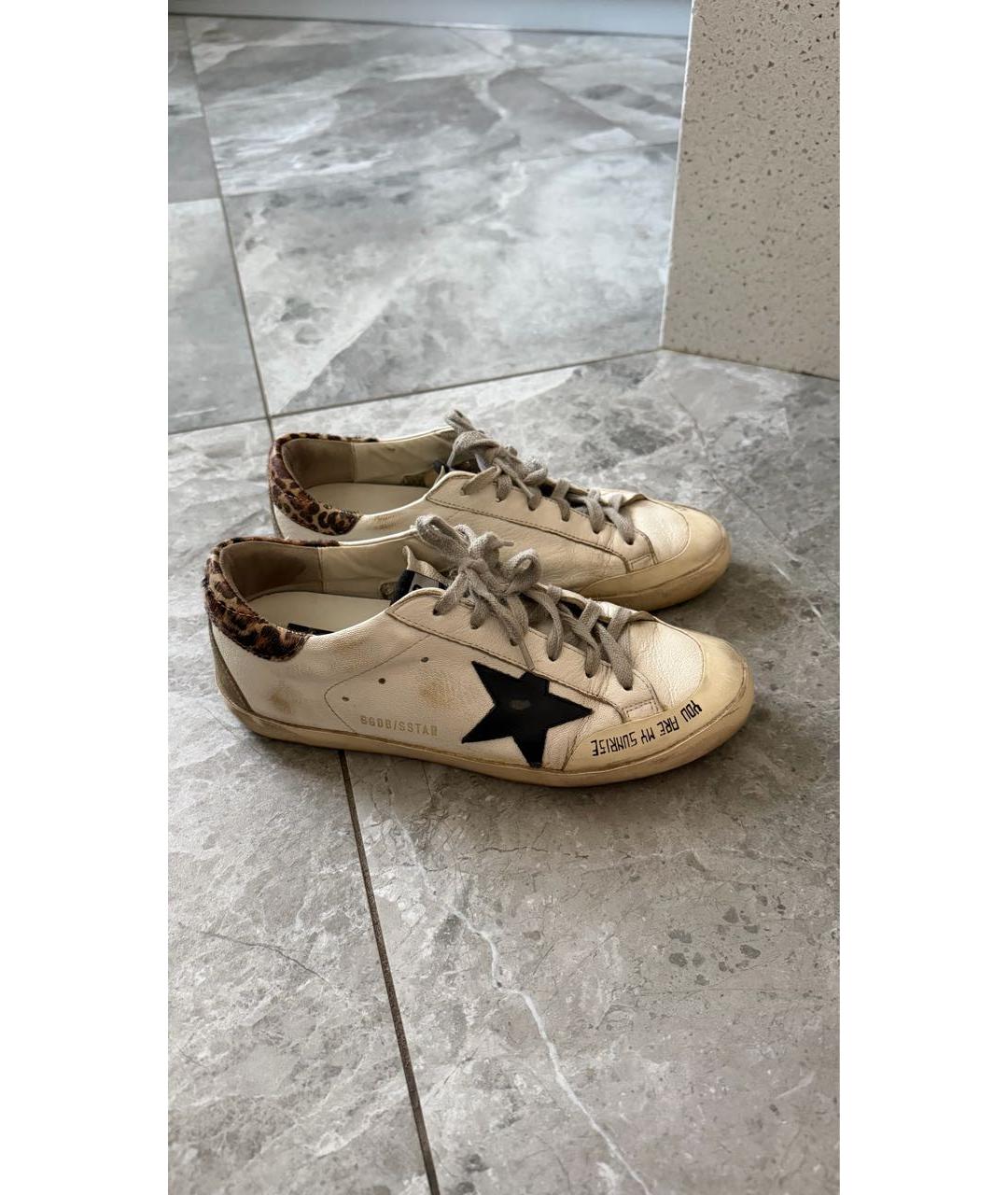 GOLDEN GOOSE DELUXE BRAND Белые кожаные кеды, фото 5