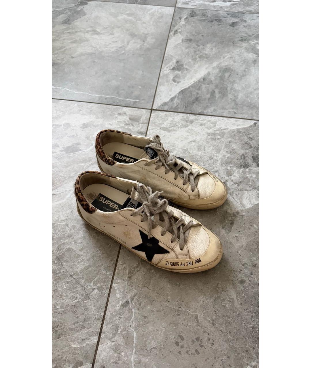 GOLDEN GOOSE DELUXE BRAND Белые кожаные кеды, фото 2