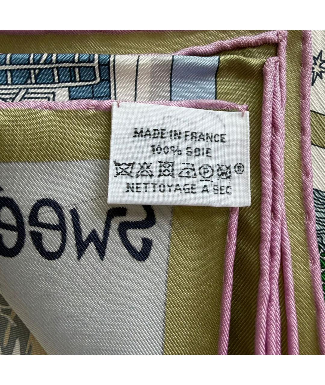 HERMES Мульти шелковый платок, фото 5