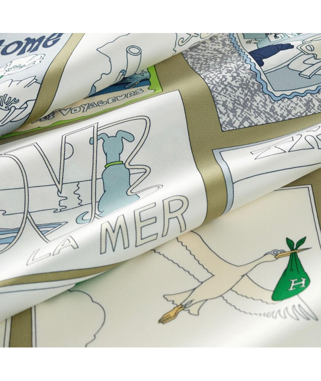 HERMES Мульти шелковый платок, фото 2