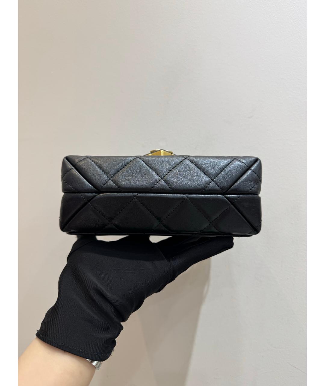 CHANEL Черная кожаная сумка через плечо, фото 6