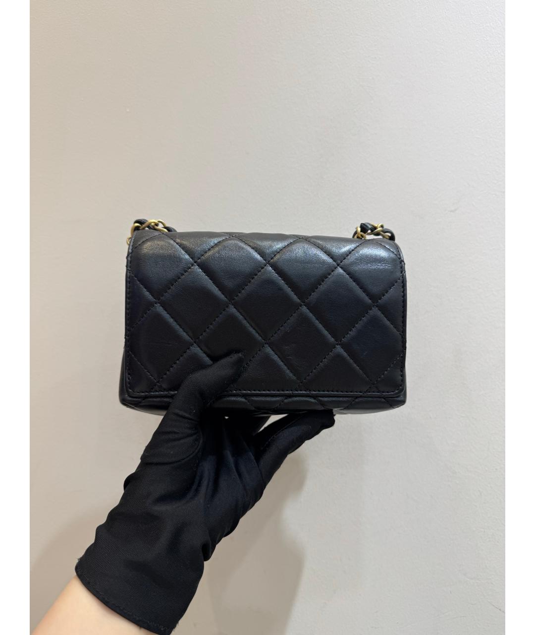 CHANEL Черная кожаная сумка через плечо, фото 3