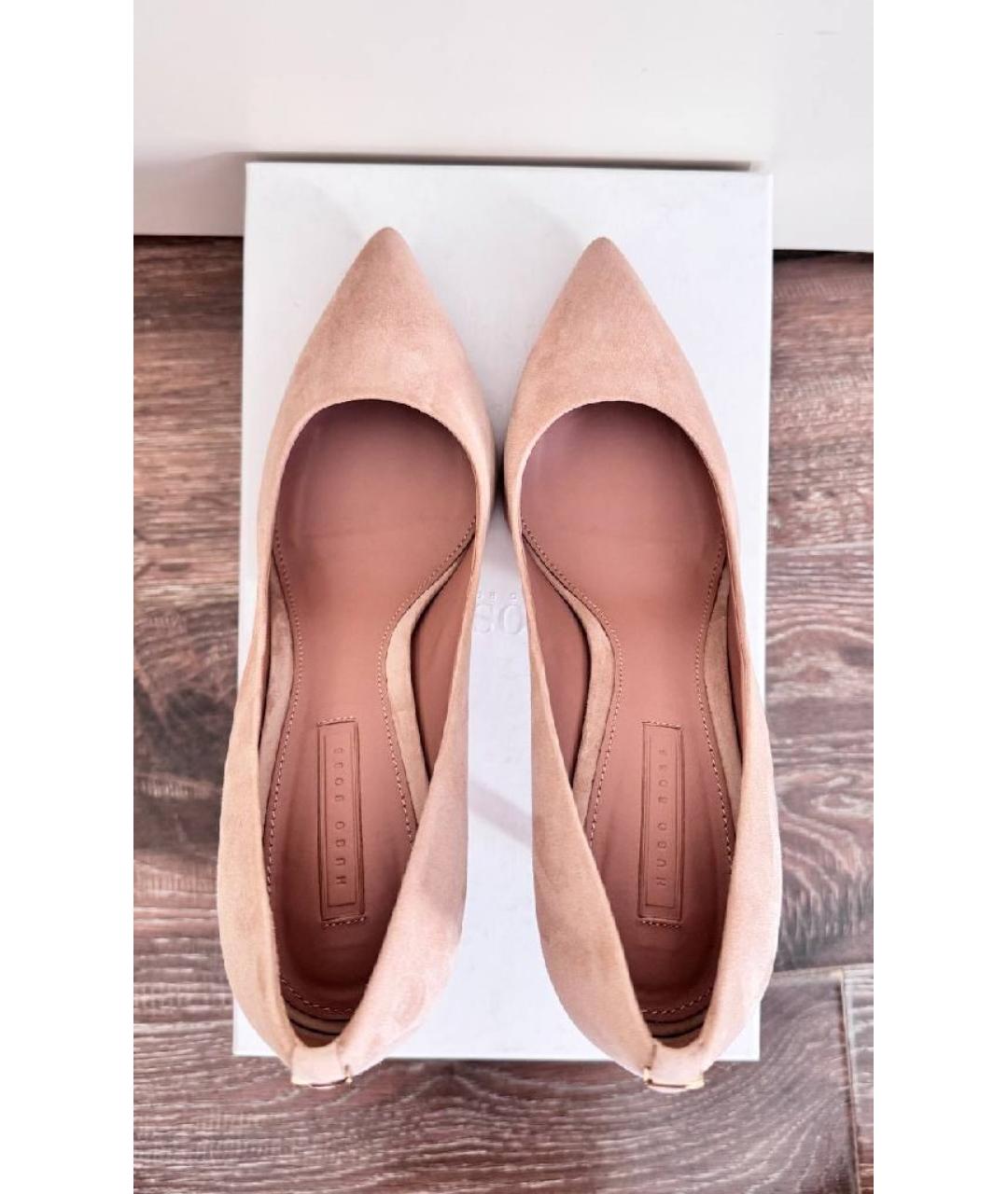 HUGO BOSS Бежевые замшевые туфли, фото 3