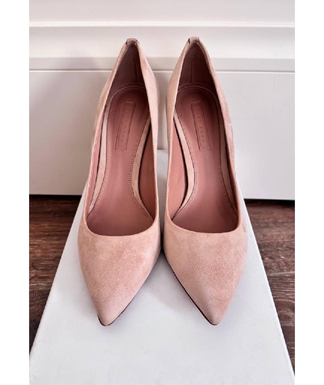 HUGO BOSS Бежевые замшевые туфли, фото 6