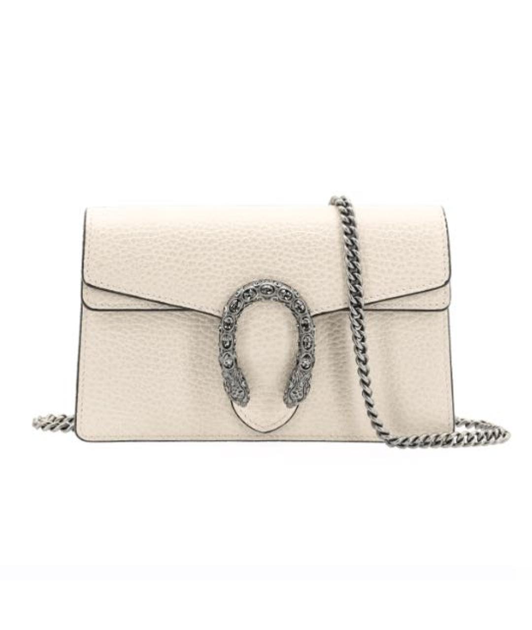 GUCCI Белая кожаная сумка через плечо, фото 4