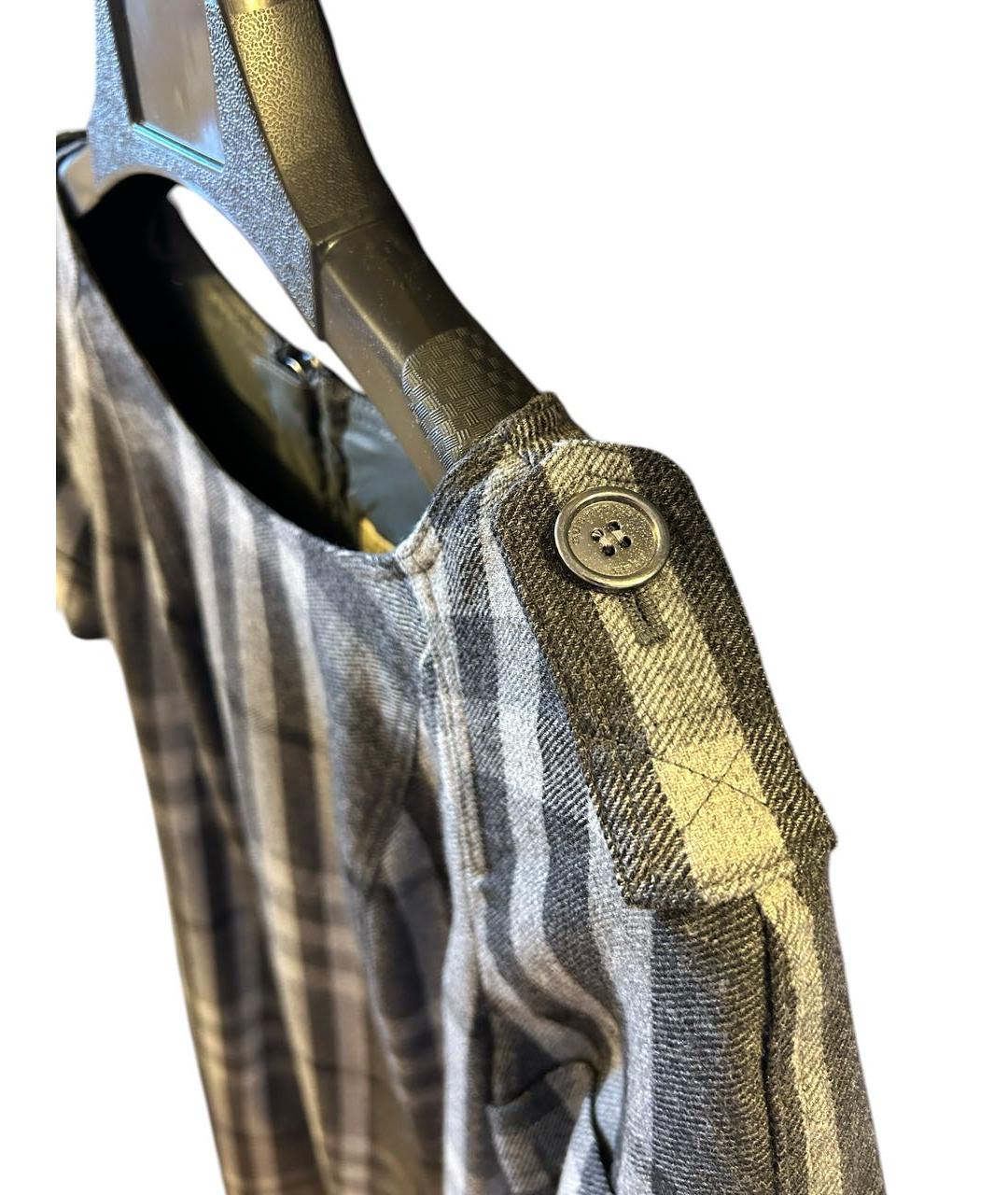 BURBERRY Серое шерстяное повседневное платье, фото 3