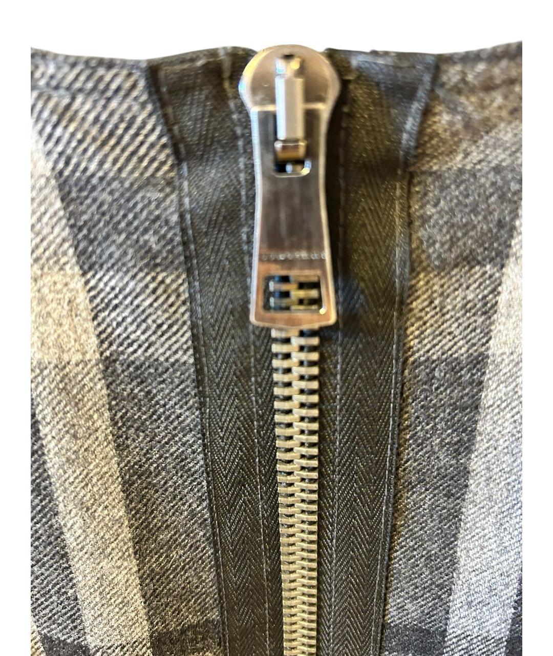 BURBERRY Серое шерстяное повседневное платье, фото 4