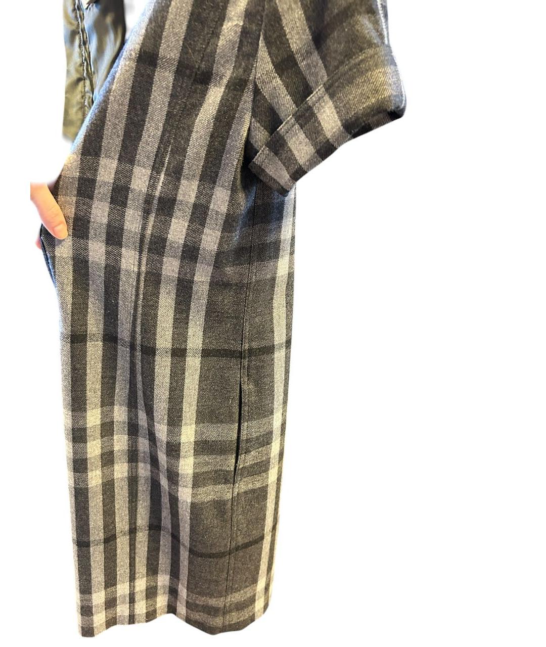 BURBERRY Серое шерстяное повседневное платье, фото 7