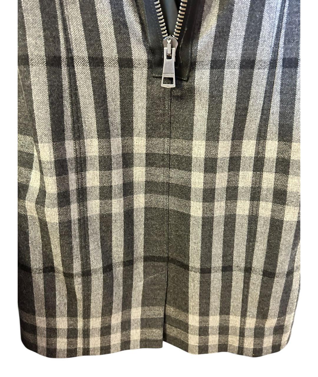 BURBERRY Серое шерстяное повседневное платье, фото 6