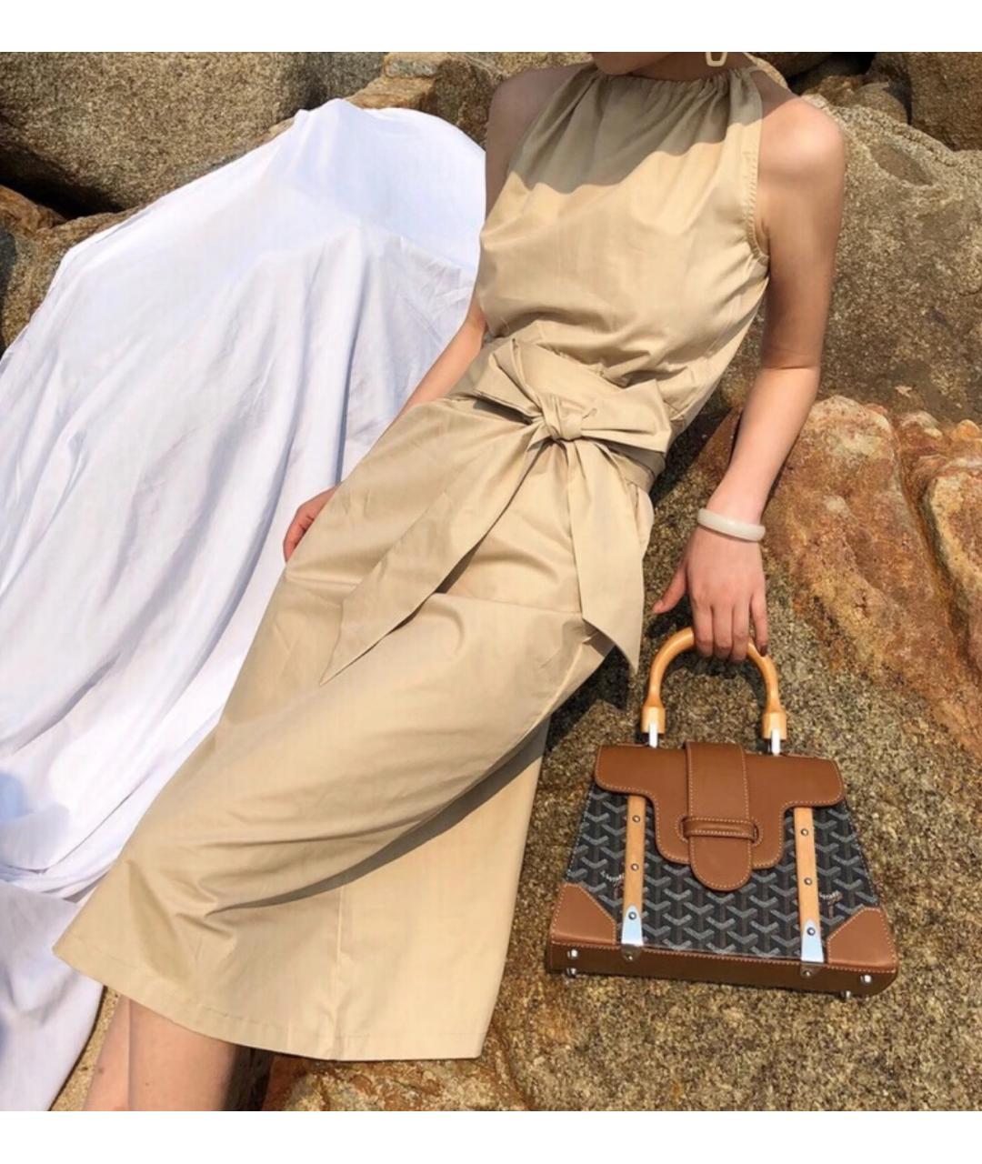 GOYARD Коричневая сумка с короткими ручками, фото 4