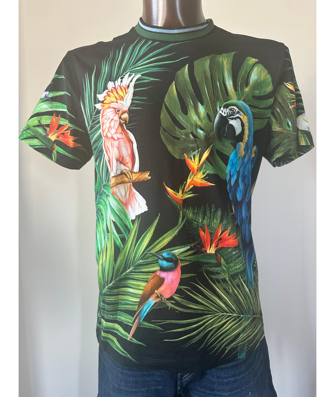 DOLCE&GABBANA Зеленая хлопковая футболка, фото 5