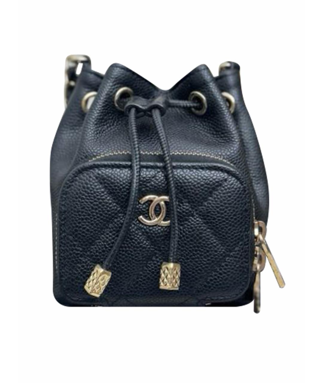 CHANEL Черная кожаная сумка через плечо, фото 1