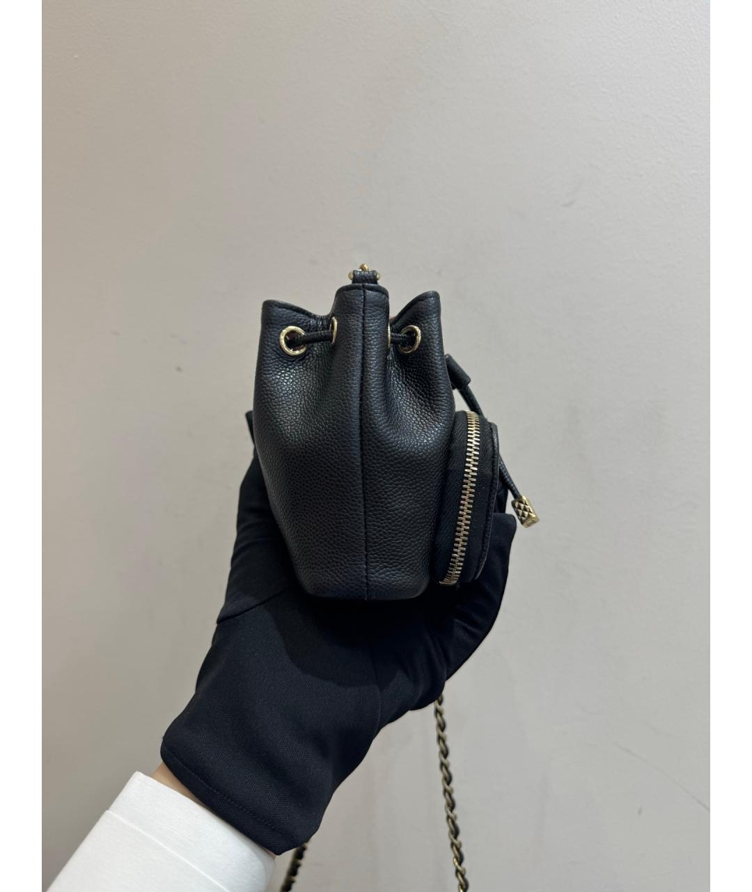 CHANEL Черная кожаная сумка через плечо, фото 5