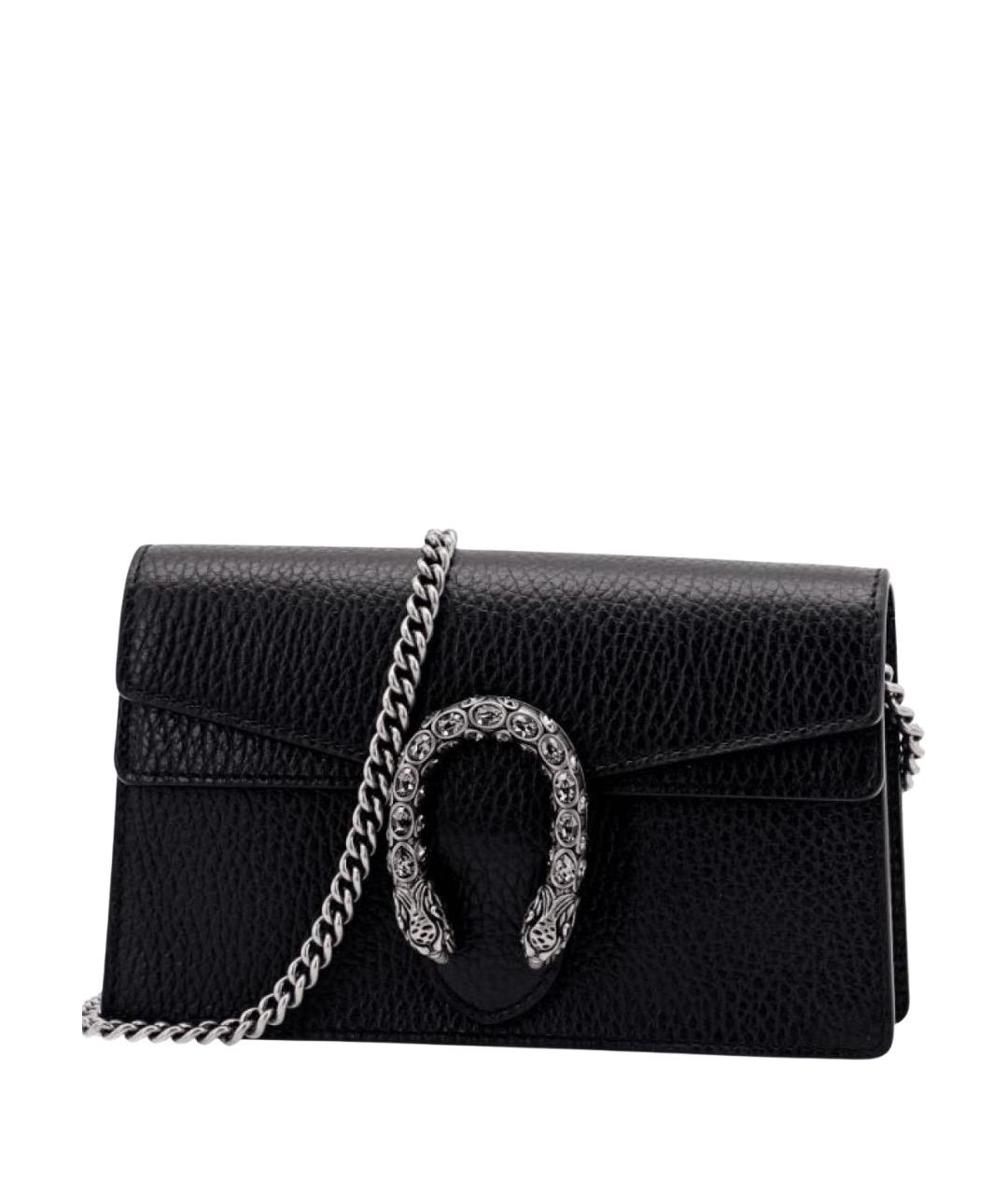 GUCCI Черная кожаная сумка через плечо, фото 1